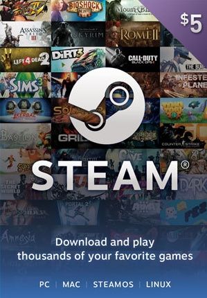 Imagen de GIFT CARD STEAM 5$